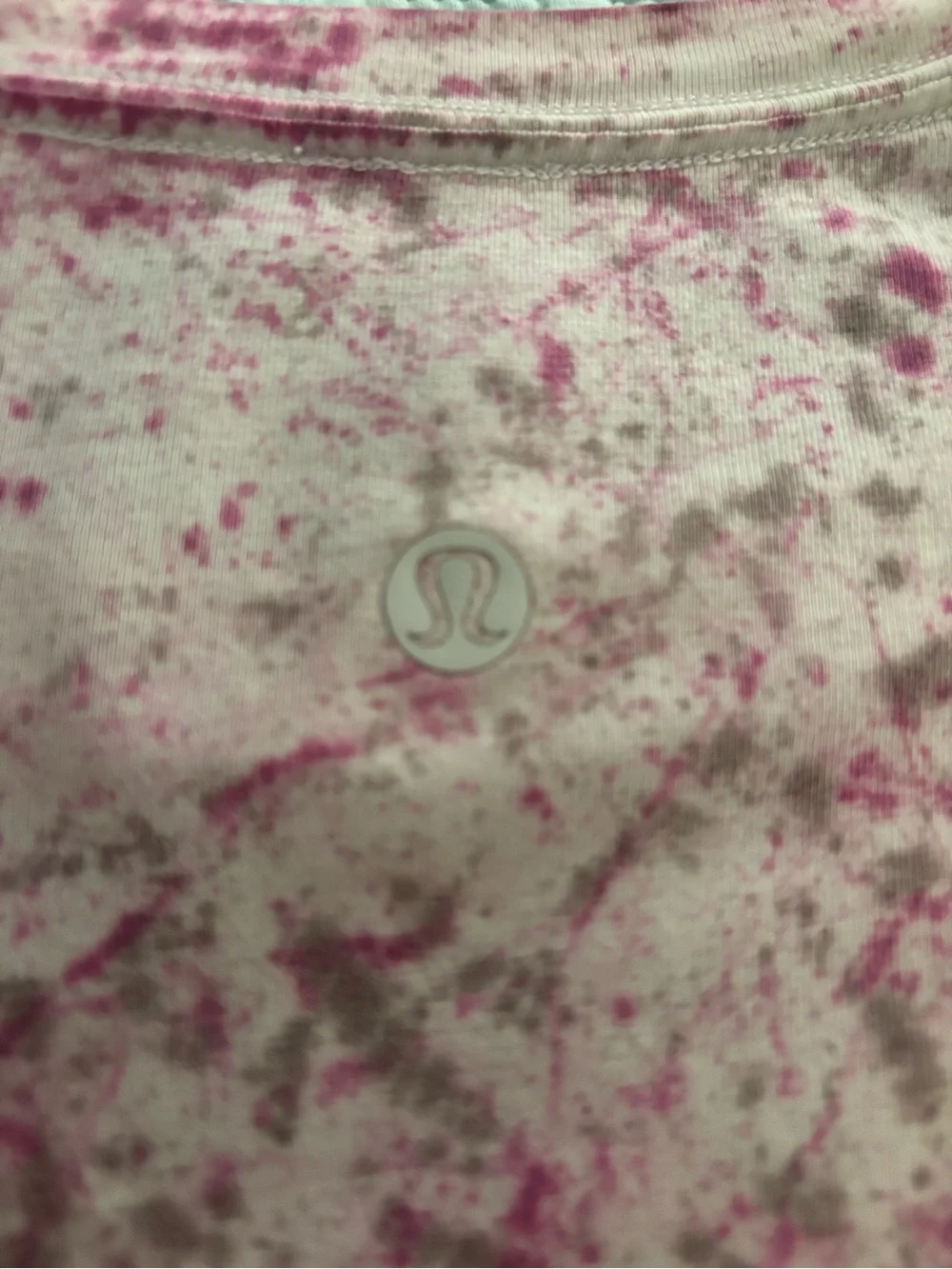 Lululemon Pink & Brown Tie Dye Long Sleeve Performance Tee $78 - Medium